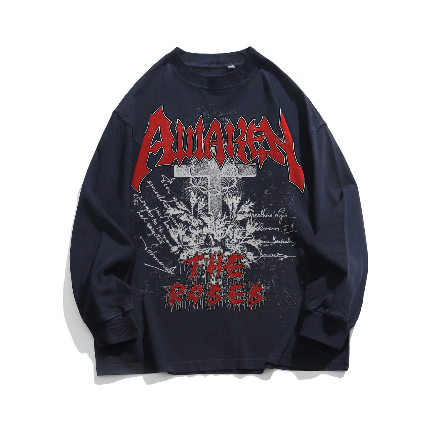 CROSS ROSE - Washed Long sleeve T-shirt