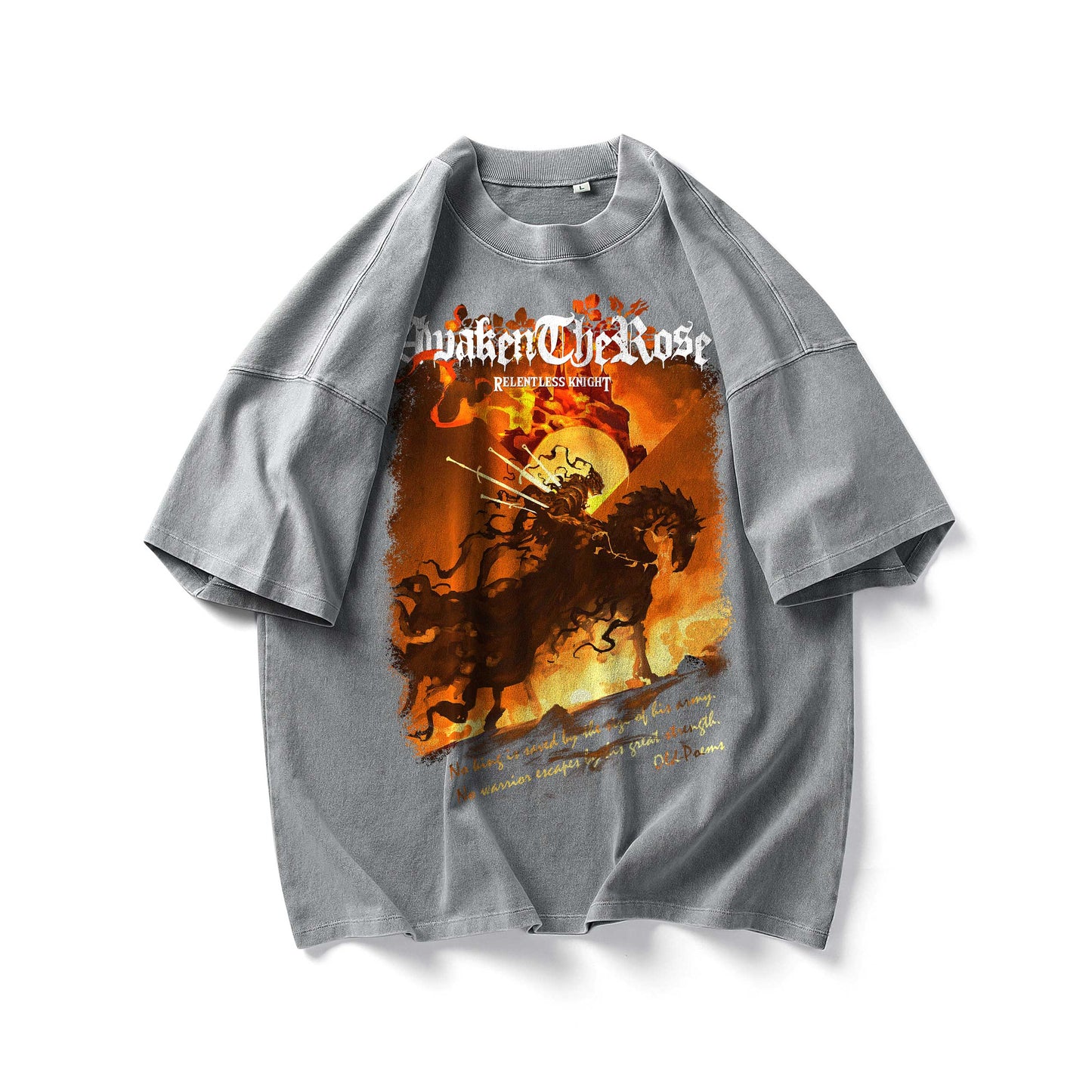 RELENTLESS KNIGHT -Washed Vintage T-shirt