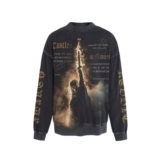 REVOLT - Washed Crew Neck Sweater F/W24