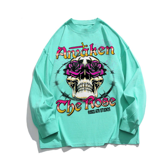 SKELETON RIM - Washed Long sleeve T-shirt