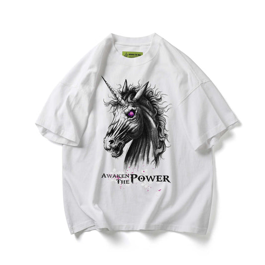 UNICORN POWER - Washed Vintage T-shirt