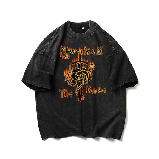 AWAKEN THE ROSE - Washed Vintage T-shirt