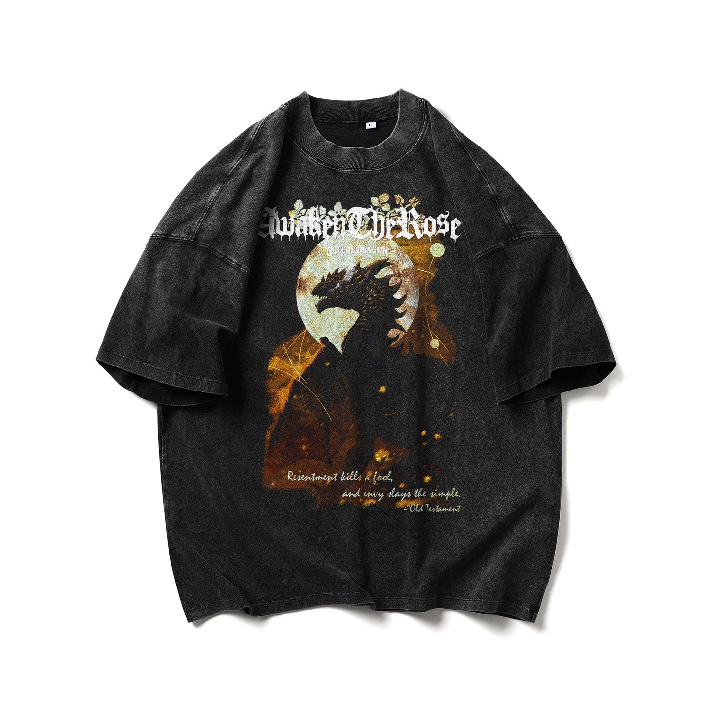 GREEDY DRAGON - Washed Vintage T-shirt